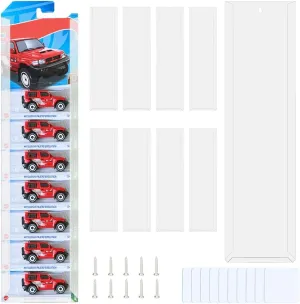 10 Pack Display Case for Packaged Model Cars, Holds Up to 100 Cars, Model Car Display Cases Wall Mount, Toy Car Storage Organizer Display Shelf Rack