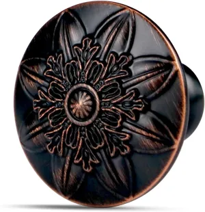 10 Pack Oil Rubbed Bronze Cabinet Hardware Knobs,1-2/5" Round Bronze Knobs Handles for Kitchen Cabinets and Drawers Antique Bronze Drawer Pulls