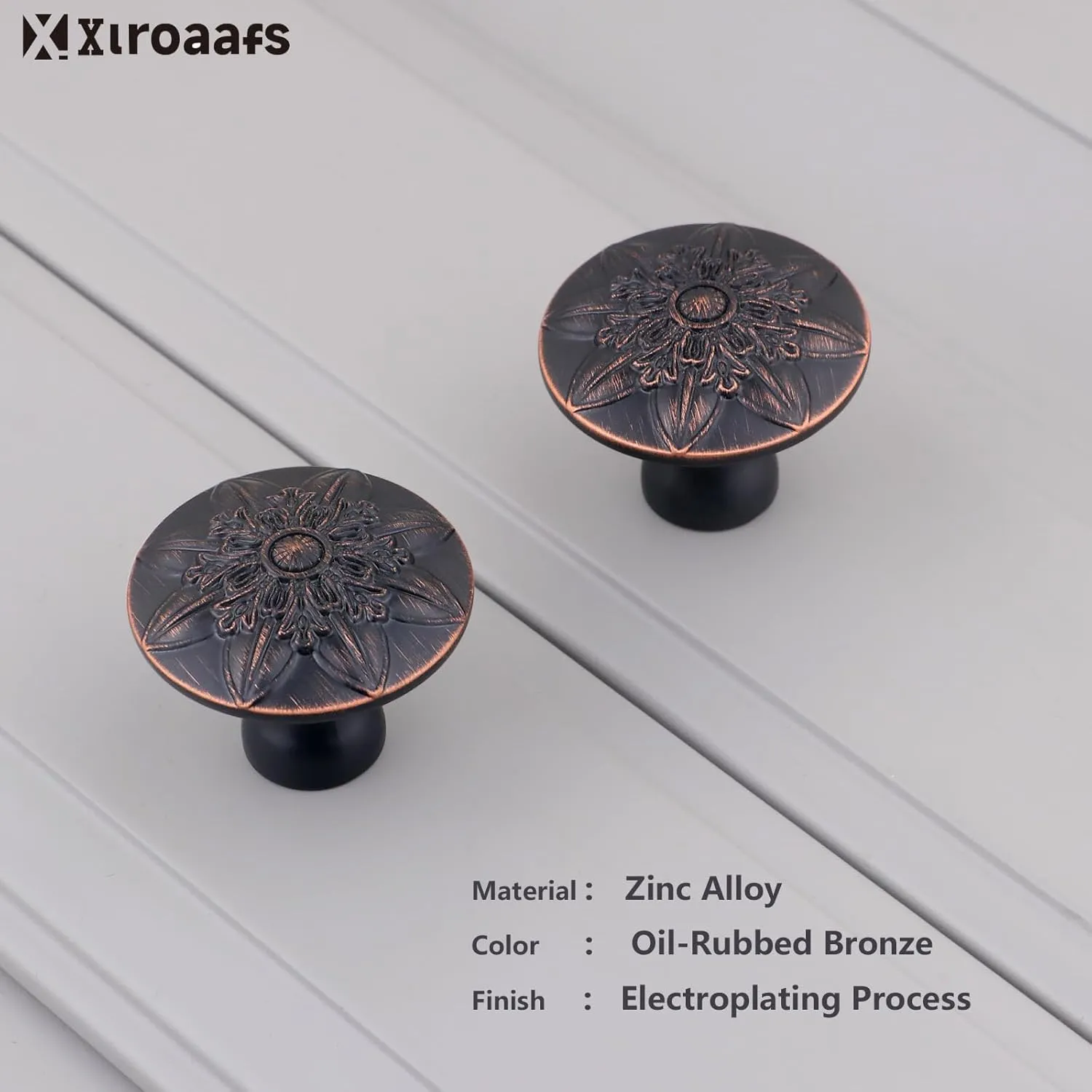 10 Pack Oil Rubbed Bronze Cabinet Hardware Knobs,1-2/5" Round Bronze Knobs Handles for Kitchen Cabinets and Drawers Antique Bronze Drawer Pulls