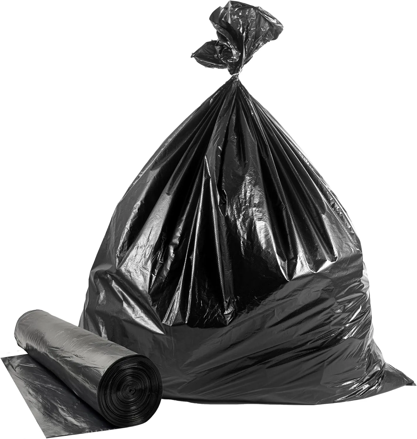 100 Pack 30-32 - 33-39 Gallon Trash Bags Heavy Duty - Large Black Garbage Bags, 32.5 x 39 Inch Bulk Waste Bin Liners for Home Outdoor Use