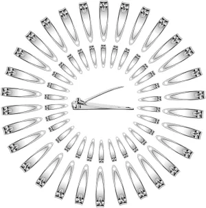 120 Pieces Nail Clipper Set Flat Toenail Clippers Stainless Steel Fingernails Manicure Pedicure Sturdy Silver Small Trimmer Portable Bulk for Men Women Homeless Care Package Supplies