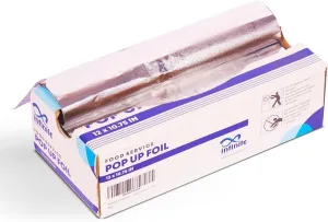 12”x1000 ft. Aluminum Foil Roll | 30 Micron Thick Strong Foils with Cutter for Home Cooking, Catering, Grilling | Heavy Duty Long Foil Wrap for Food Service Industry and Home Use (1 Pack)