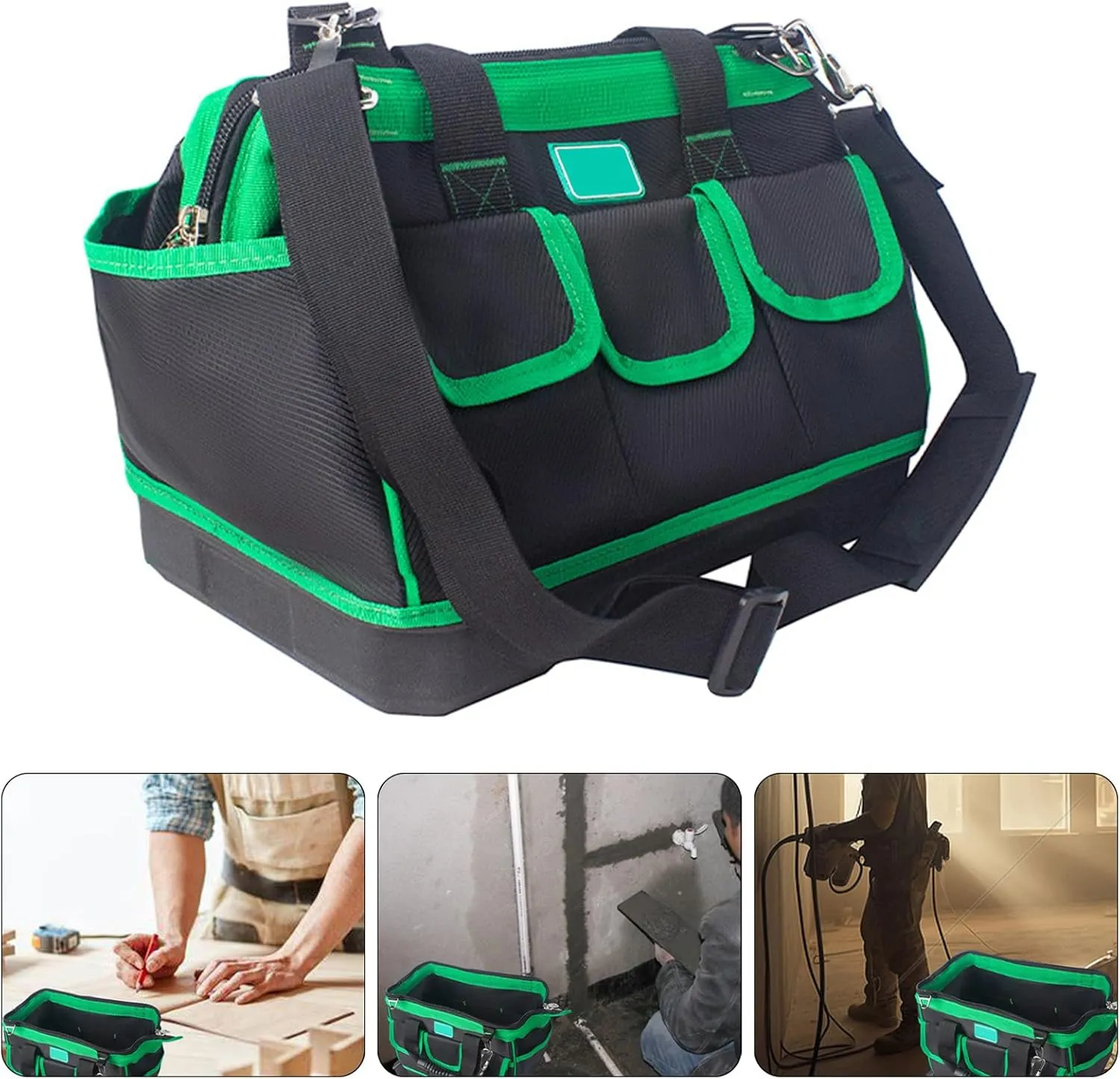 16/18/20in Adjustable Shoulder Strap Tool Bag With Exterior Pocket Multifunction Tool Carriers Organizers Bag