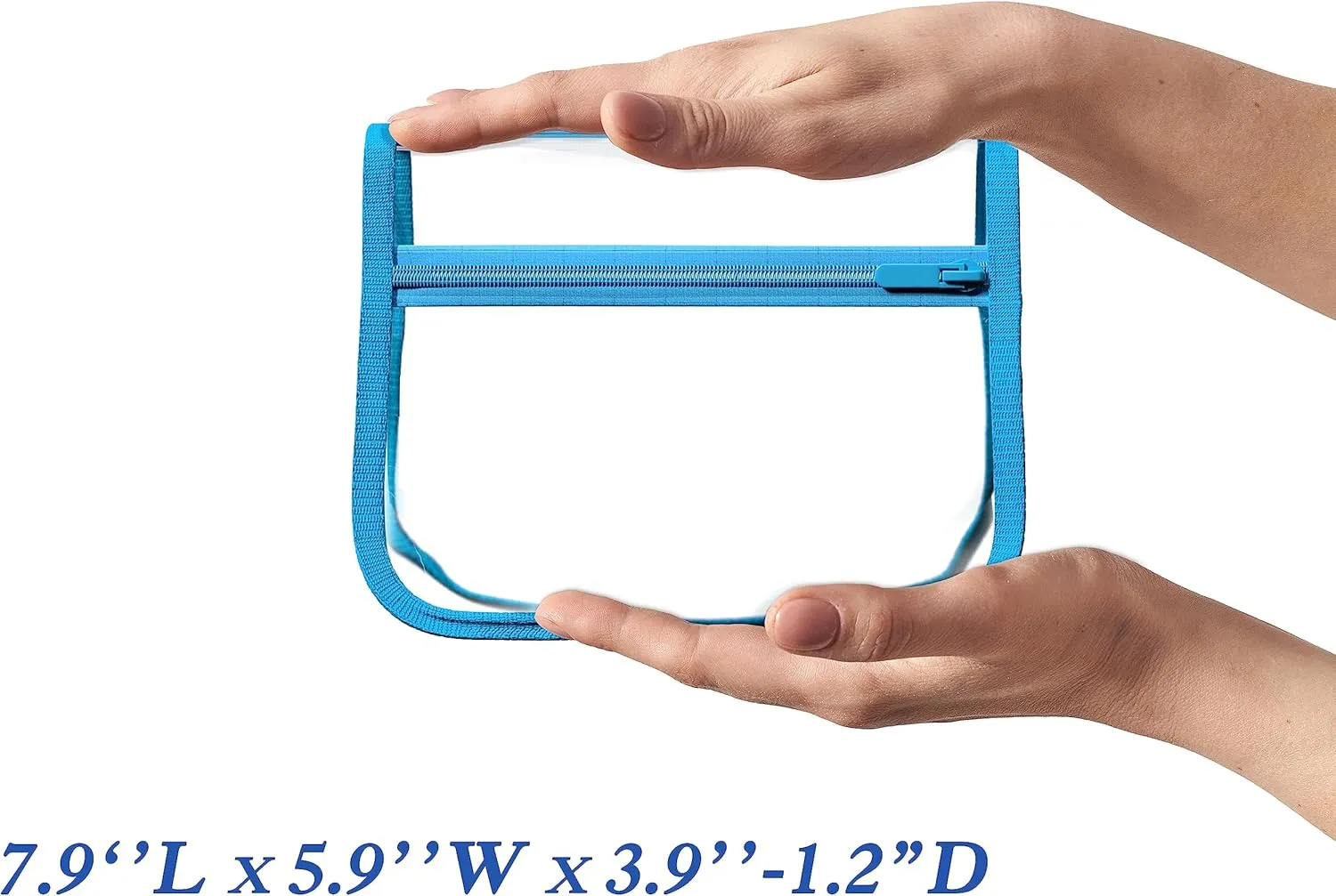 2 Pack TSA Approved Toiletry Bag - Quart Size Travel Bag for Toiletries - Reusable Clear Bag for Liquids - 311 Compliant Airplane Bag Blue