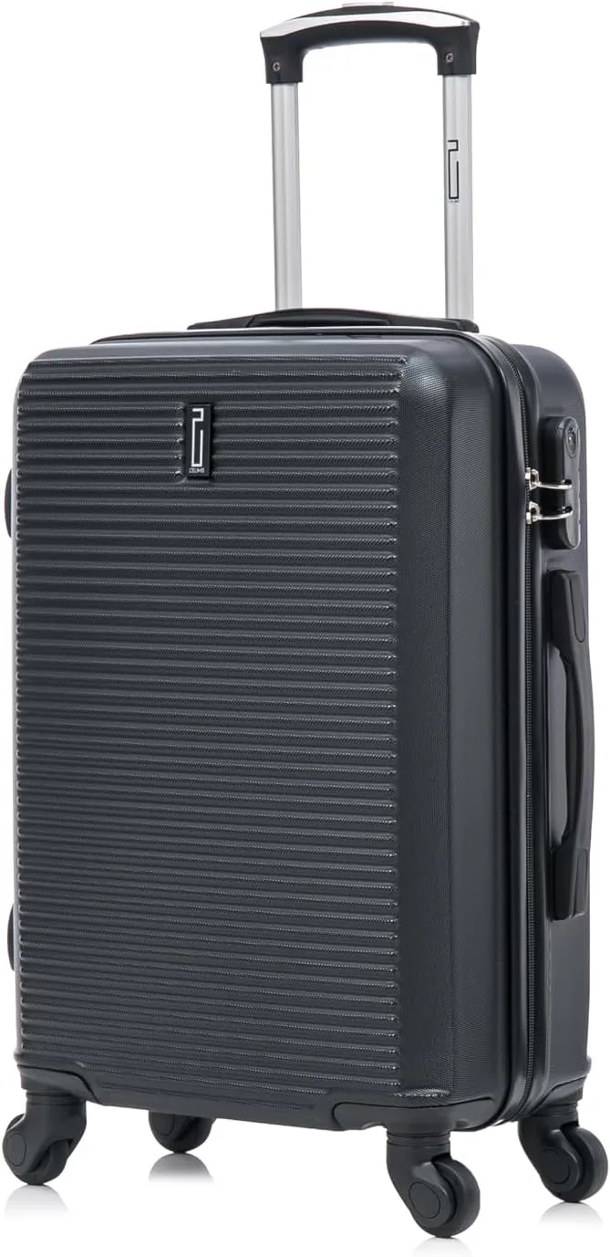 20 inch Cary-On Luggage   Cosmetic Bag with Hard Shell | 20" Ligthweight Cabin Approved Suitcase   Cosmetic Case | Carry on Luggage 22x14x9 Airline Approved | Black