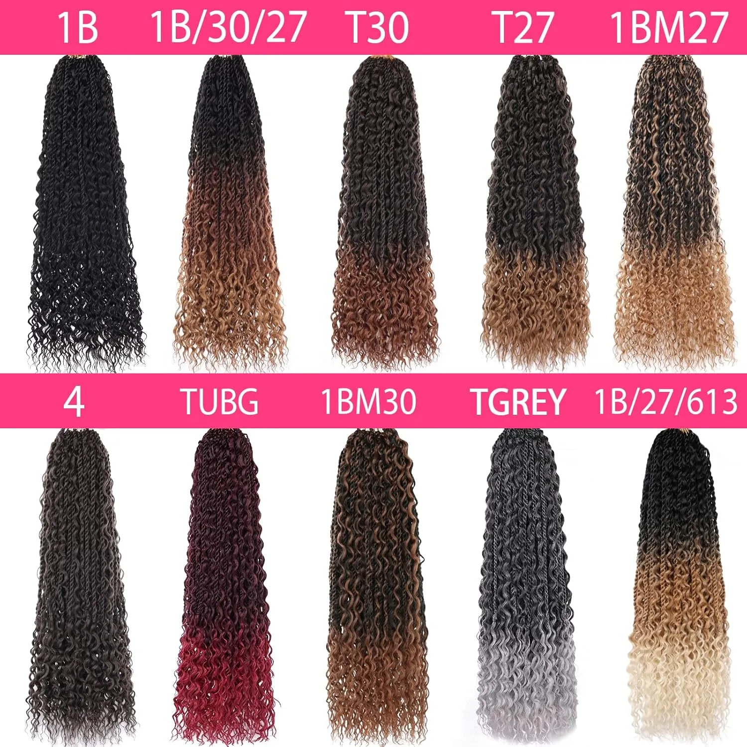24 Inch Island Twist Crochet Hair with Curls 9 Packs Black Mix Brown Boho Senegalese Twist Crochet Braids for Black Women Pre-Looped Boho Soft Twist Braids Synthetic Hair Extensions 1BM30#