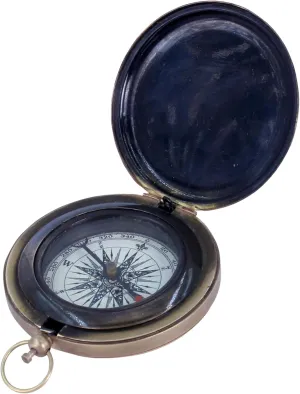 2.5 Inch Antique Sports Compass Hiking Camping Nautical Instrument Navigational Pocket Size Clamshell Compass for Camping | Unique Gift for Father's Day