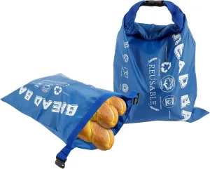 2Pcs Oxford Cloth Bread Bags With Releasing Buckle Zipper Closure Sourdough Bread Bags Reusable Oil Proof Bread Storage Bags for Bakery Supplies and Food Storage
