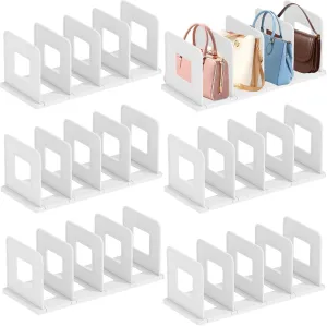 2PCS Purse Organizers, 13.7 x 5.9 x 5.5-Inches,Adjustable Closet Organizer, Handbag Shelf Divider Storage Organizer for 8 Big Handbags/16 Small Handbags