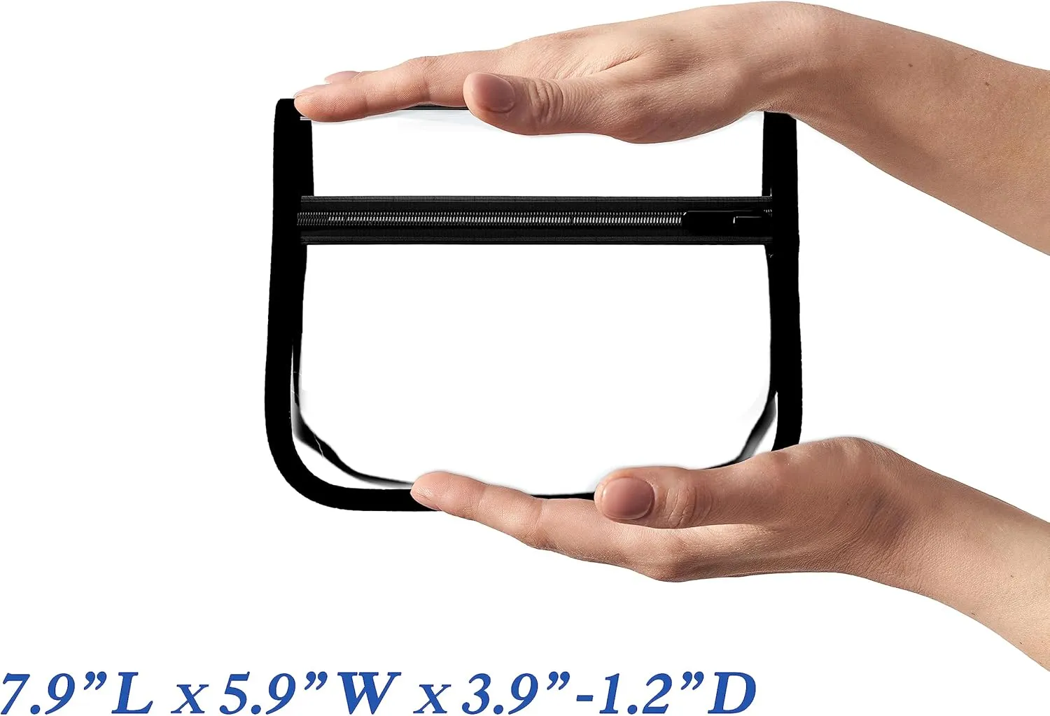 3 Pack TSA Approved Toiletry Bag - Quart Size Travel Bag for Toiletries - Reusable Clear Bag for Liquids - 311 Compliant Airplane Bag Black