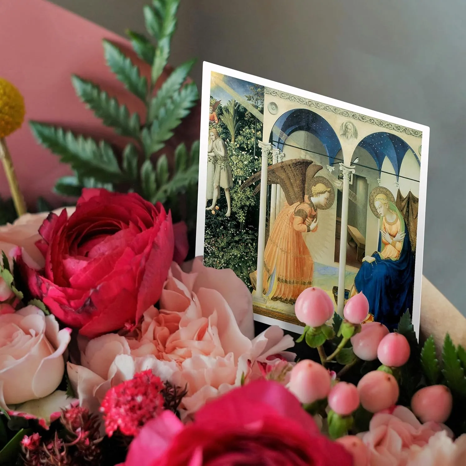 3dRose Greeting Cards - The Annunciation by Fra Angelico - 12 Pack - BLN Italian Renaissance Fine Art Collection