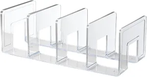 4 Slots Purse Storage Organizer - Clear Shelf Dividers, Bag Storage Shelf | Enhances Visibility Shelf Organizer Divider, Unique Design Upright Position Bag Organizer for Home Kitchen Bedroom Bathroom