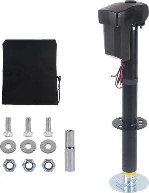 4000lbs Electric Trailer Jack Heavy Duty Electric Power Tongue Jack A-Frame with Waterproof Cover& LED Light for RV Trailer, Cargo, Utility Trailers, Camper
