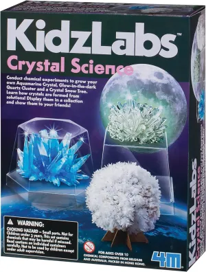 4M Kidzlabs Crystal Science Kit - DIY STEM Toys Lab Experiment, Educational Gift for Kids & Teens