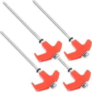 4pcs Heavy Duty Tent Stakes Lightweight Ground Pegs for Camping Canopy Tarp and Gazebo Easy to Use Multi-use Ground Anchors for Outdoor Activities