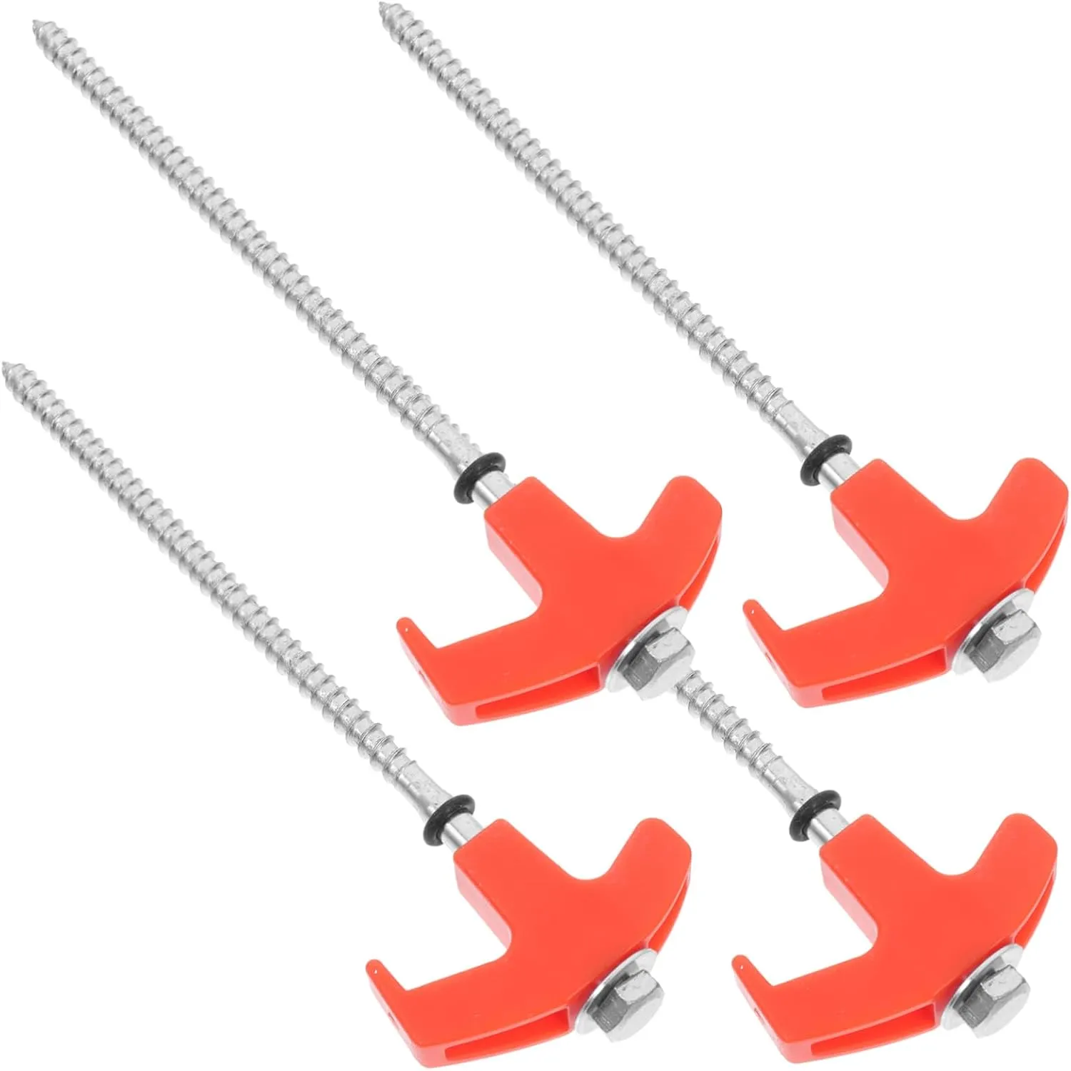 4pcs Heavy Duty Tent Stakes Lightweight Ground Pegs for Camping Canopy Tarp and Gazebo Easy to Use Multi-use Ground Anchors for Outdoor Activities
