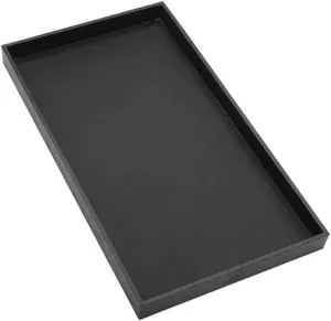 6-Piece Faux Leather Jewelry Display/Showcase Displays Trays, Black