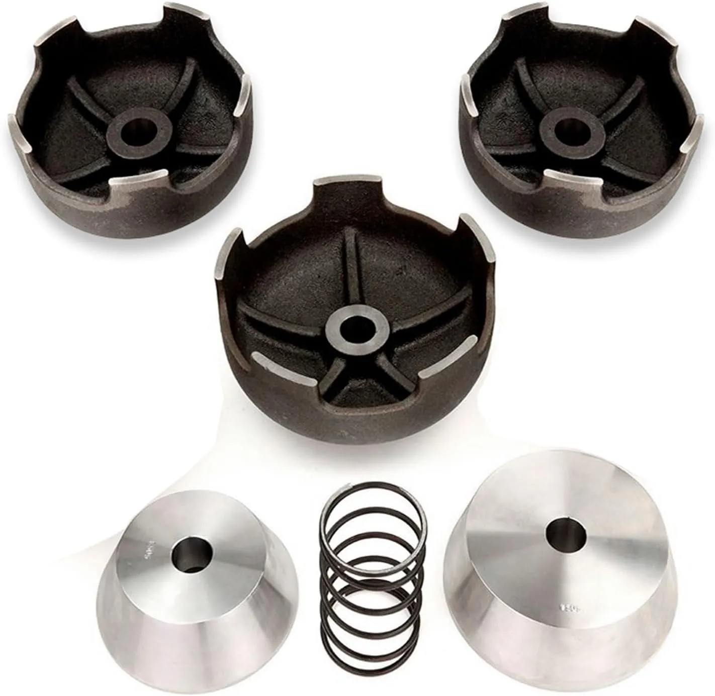 6 Piece Light Duty Truck Large 2 Cone & 3 Bell Clamp Adapter Set for Ammco Brake Lathes with 1" Arbor - Made in USA