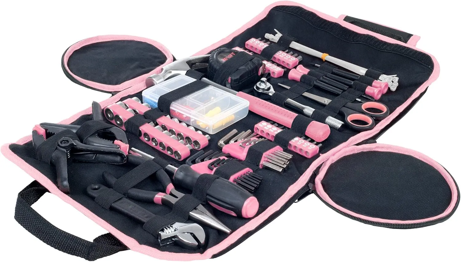 86-Piece Household Hand Tool Set with Roll-Up Bag – Tool Kit with Screwdrivers, Pliers, Wrenches, and More – Great for the Home or Car by Stalwart