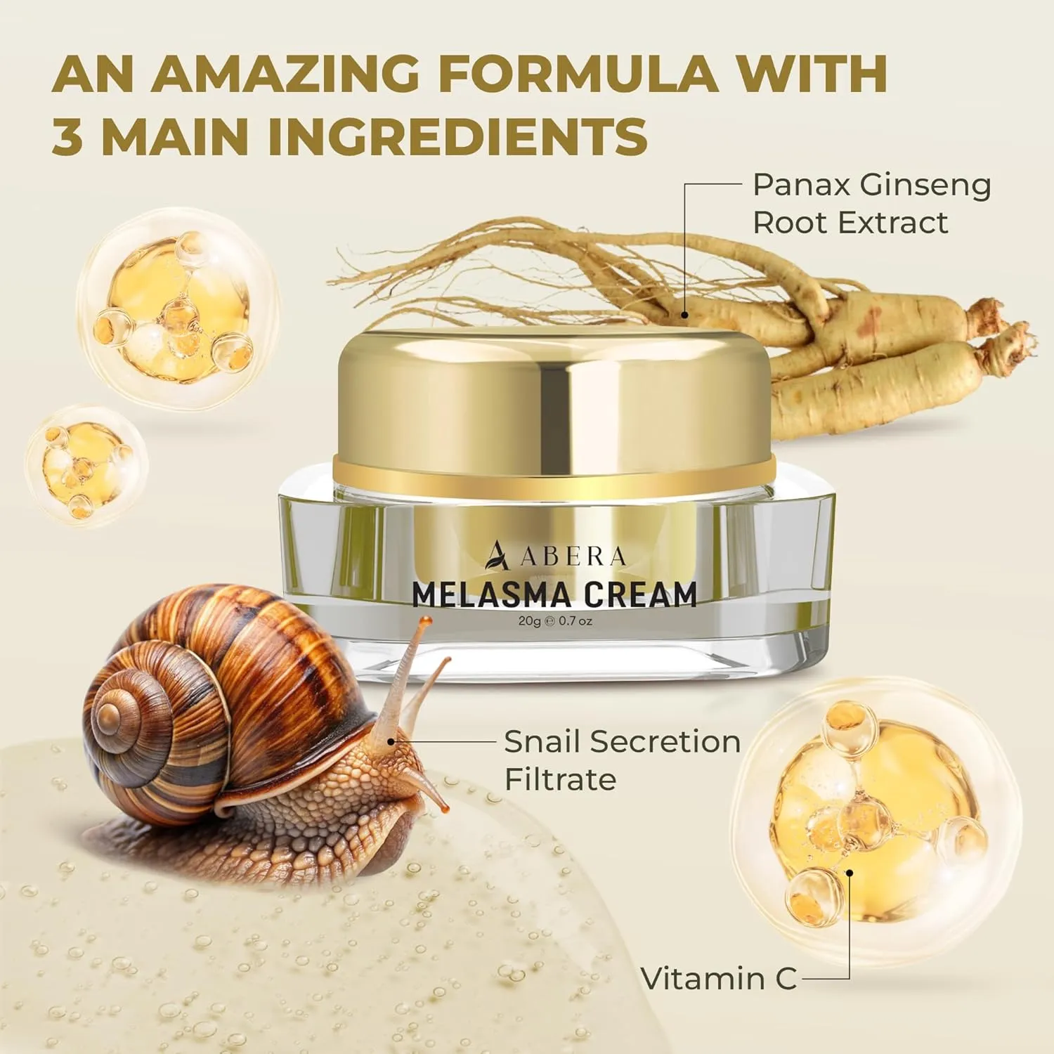ABERA Dark Spot Remover for Face: Dark Spot Corrector for Age Spot Sun Spot Freckles Melasma Brown Spot - Faded Spot Correcting Cream for Face Hands (3 Boxes)