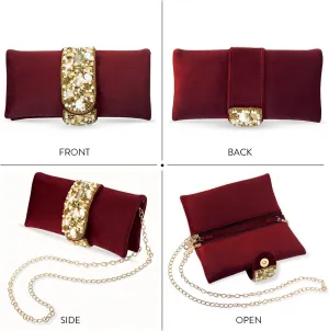 Aheli Clutch Purses Gift for Women Handmade Evening Bridal Handbags