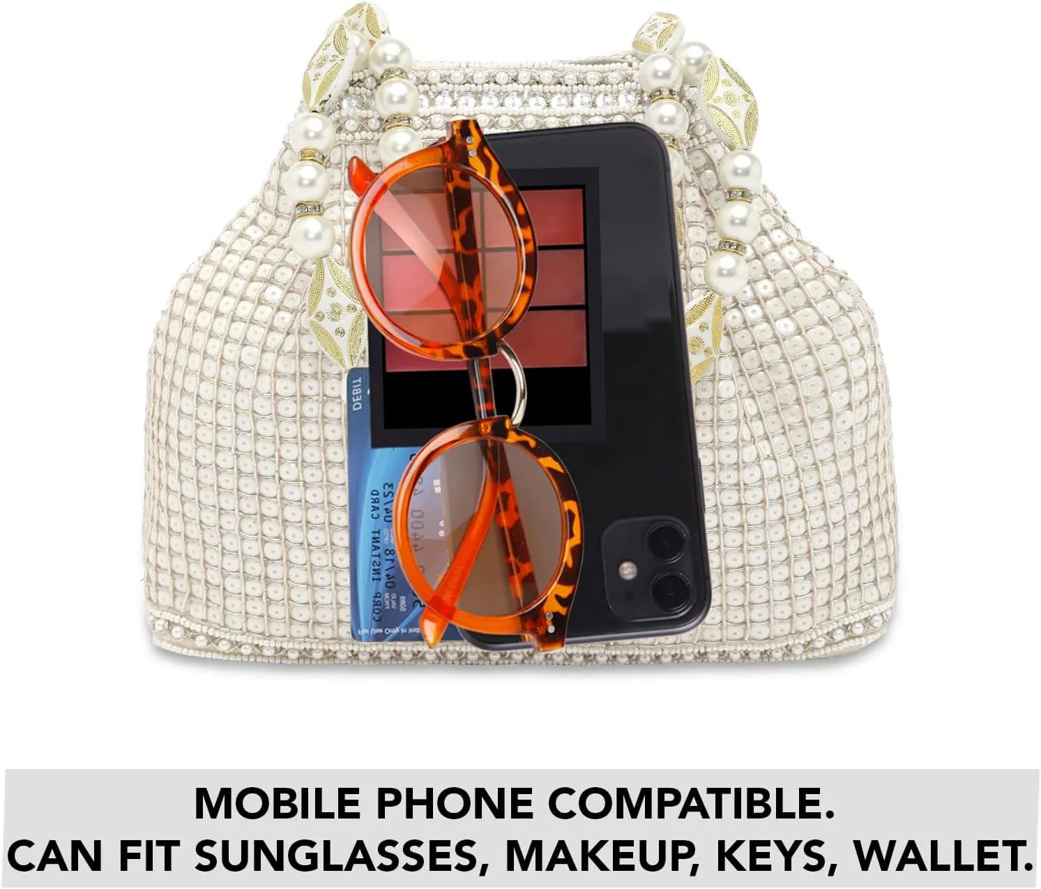Aheli Indian Potli Bags Gift for Women Evening Bag Clutch Ethnic Bride Purse with Drawstring