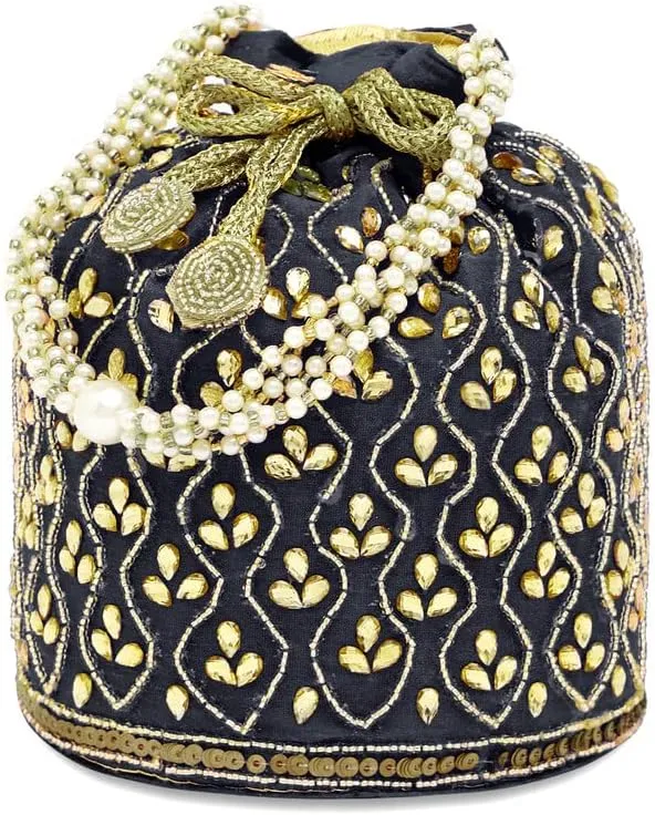 Aheli Potli Bag Gift for Women Handmade Evening Wristlet Handbag Stylish Bridal Purse Fashion Bag