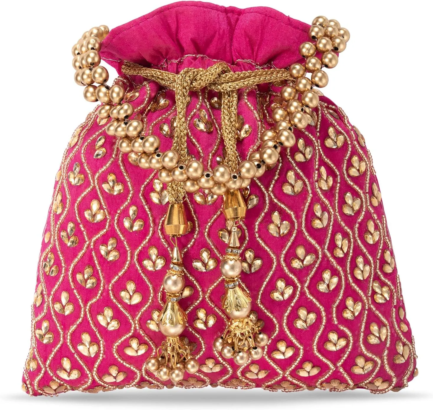 Aheli Potli Purses Gift for Women Handmade Evening Handbag Stylish Bridal Fashion Wristlet