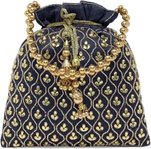 Aheli Potli Purses Gift for Women Handmade Evening Handbag Stylish Bridal Fashion Wristlet