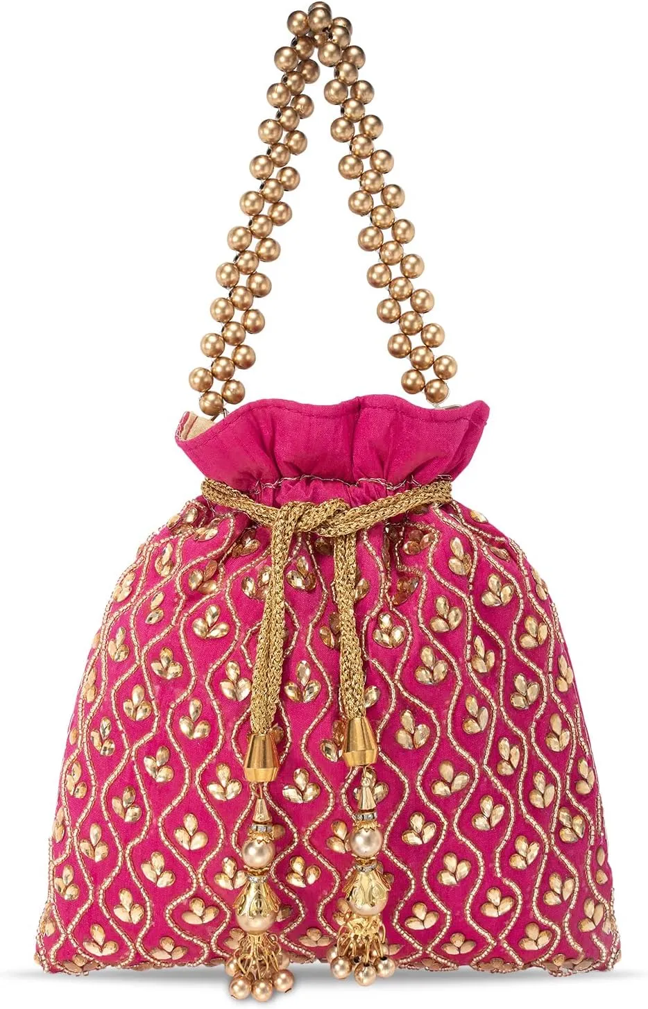 Aheli Potli Purses Gift for Women Handmade Evening Handbag Stylish Bridal Fashion Wristlet