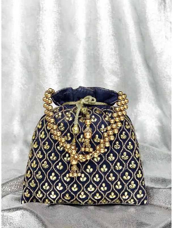 Aheli Potli Purses Gift for Women Handmade Evening Handbag Stylish Bridal Fashion Wristlet