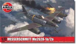 Airfix Model Airplane Kit Gift Set - A03090A Messerschmitt Me262A-1a/2a, Plastic Plane Model Kits for Adults & Kids 14 , Skill Level 2, 1:72 Scale WW2 Military Aircraft Models - Real Aeroplane Models