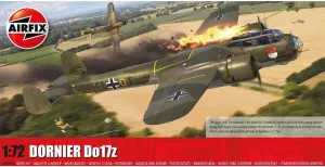 Airfix Model Airplane Kit Gift Set - A05010A Dornier Do17z, Plastic Plane Model Kits for Adults & Kids 14 , Skill Level 3, 1:72 Scale WW2 Military Aircraft Models - Real Aeroplane Models for Beginners