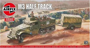 Airfix Model Tank - A02318V M3 Half-Track, Plastic Model Kits for Adults & Kids 8 , 1:76 Scale, Skill Level 2, WW2 Theme Military Models, World War 2 Tanks