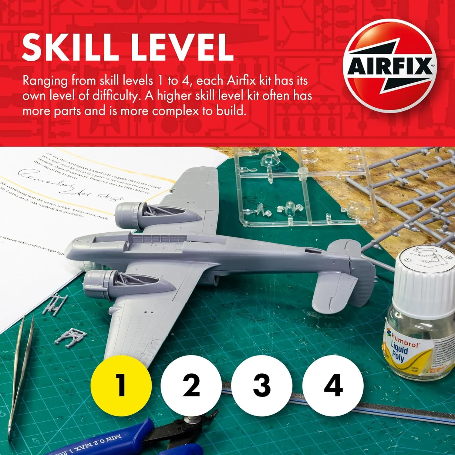 Airfix Model Tank - A02342 Tiger 1, Plastic Model Kits for Adults & Kids 14 , 1:72 Scale, Skill Level 1, WW2 Theme Military Models, World War 2 Tanks