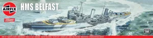 Airfix Ship Model Kit Vintage Classics - A04212V HMS Belfast, Plastic Watercraft Model Kits for Adults & Kids Ages 8 , Skill Level 3, 1:600 Scale WW2 Warship Models, Miniature Battleship Navy Gifts