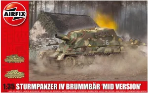 Airfix Sturmpanzer IV Brummbar Mid Version Tank 1:35 Military Vehicle Plastic Model Kit A1376