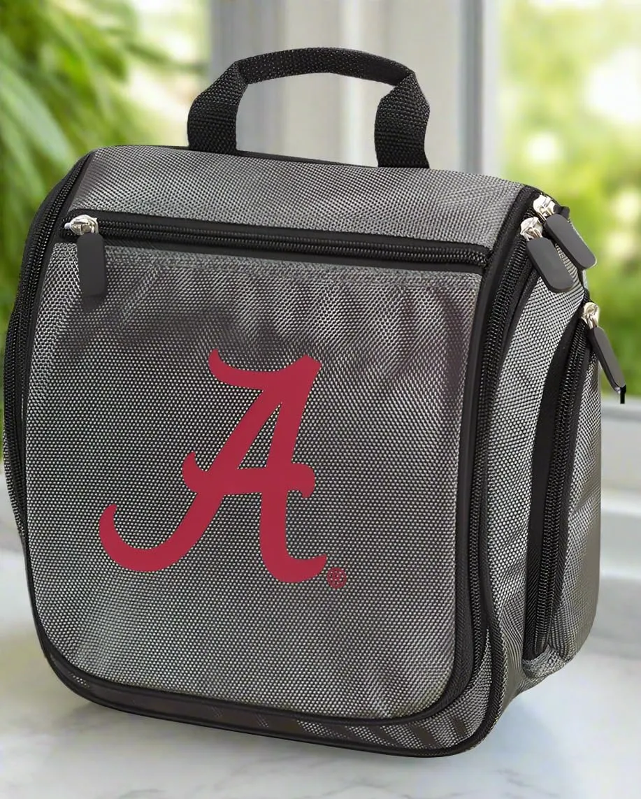 Alabama Toiletry Bags Or Hanging Travel Alabama Shaving Kit for Men (Gray - A Logo)