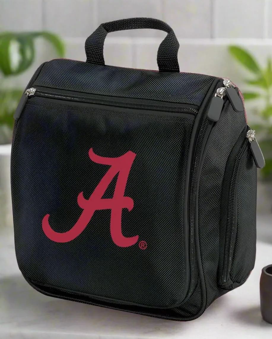 Alabama Toiletry Bags Or Hanging University of Alabama Mens Shaving Kit for Travel (Black - A Logo)