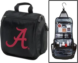 Alabama Toiletry Bags Or Hanging University of Alabama Mens Shaving Kit for Travel (Black - A Logo)