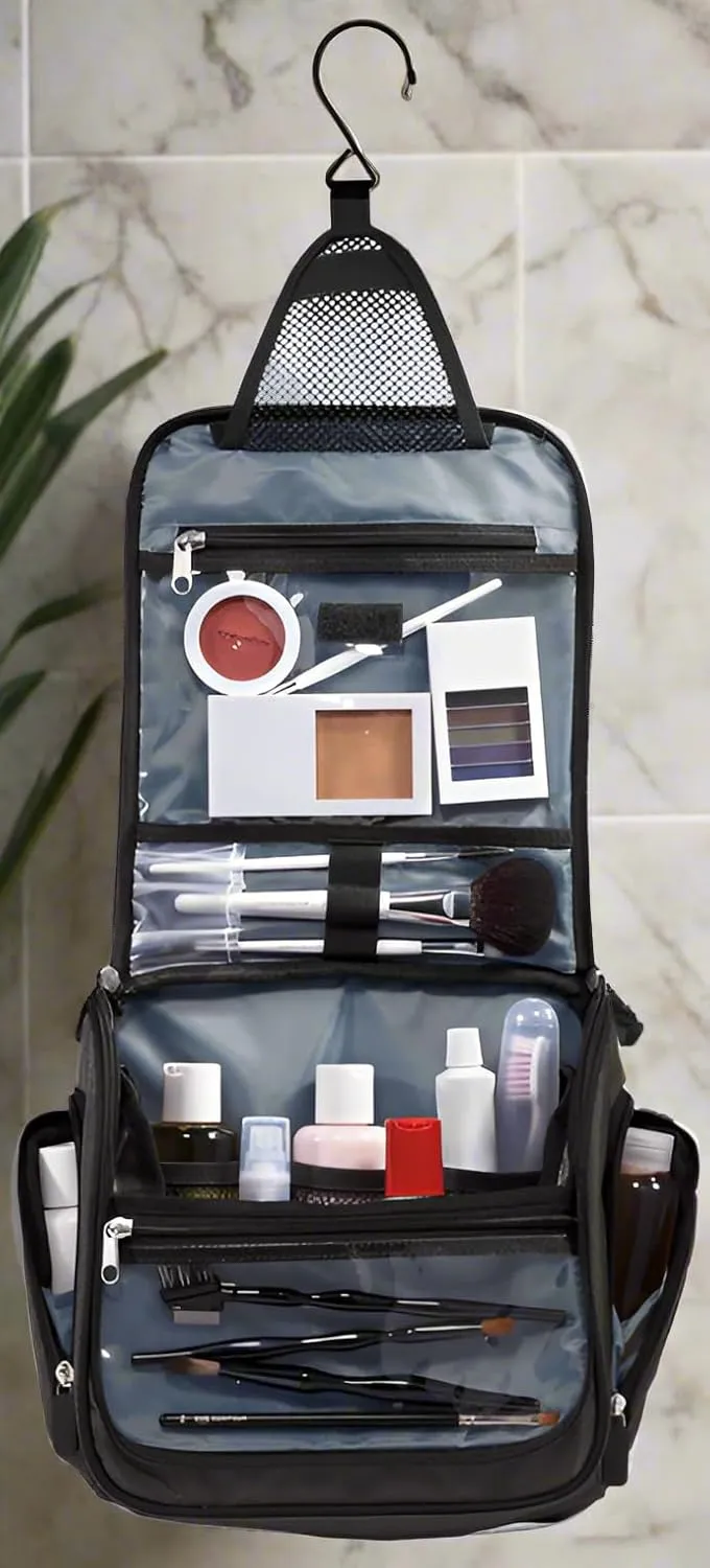 Alabama Toiletry Bags Or Hanging University of Alabama Mens Shaving Kit for Travel (Black - A Logo)