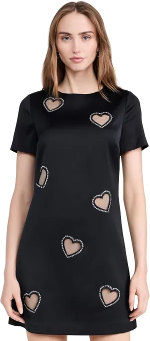 alice   olivia Women's Clyde Embellished Cap Sleeve Shift Dress