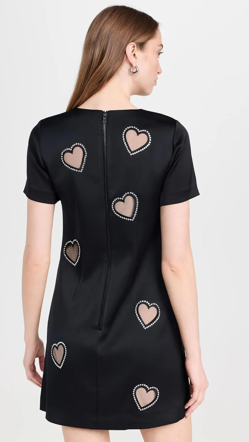 alice   olivia Women's Clyde Embellished Cap Sleeve Shift Dress