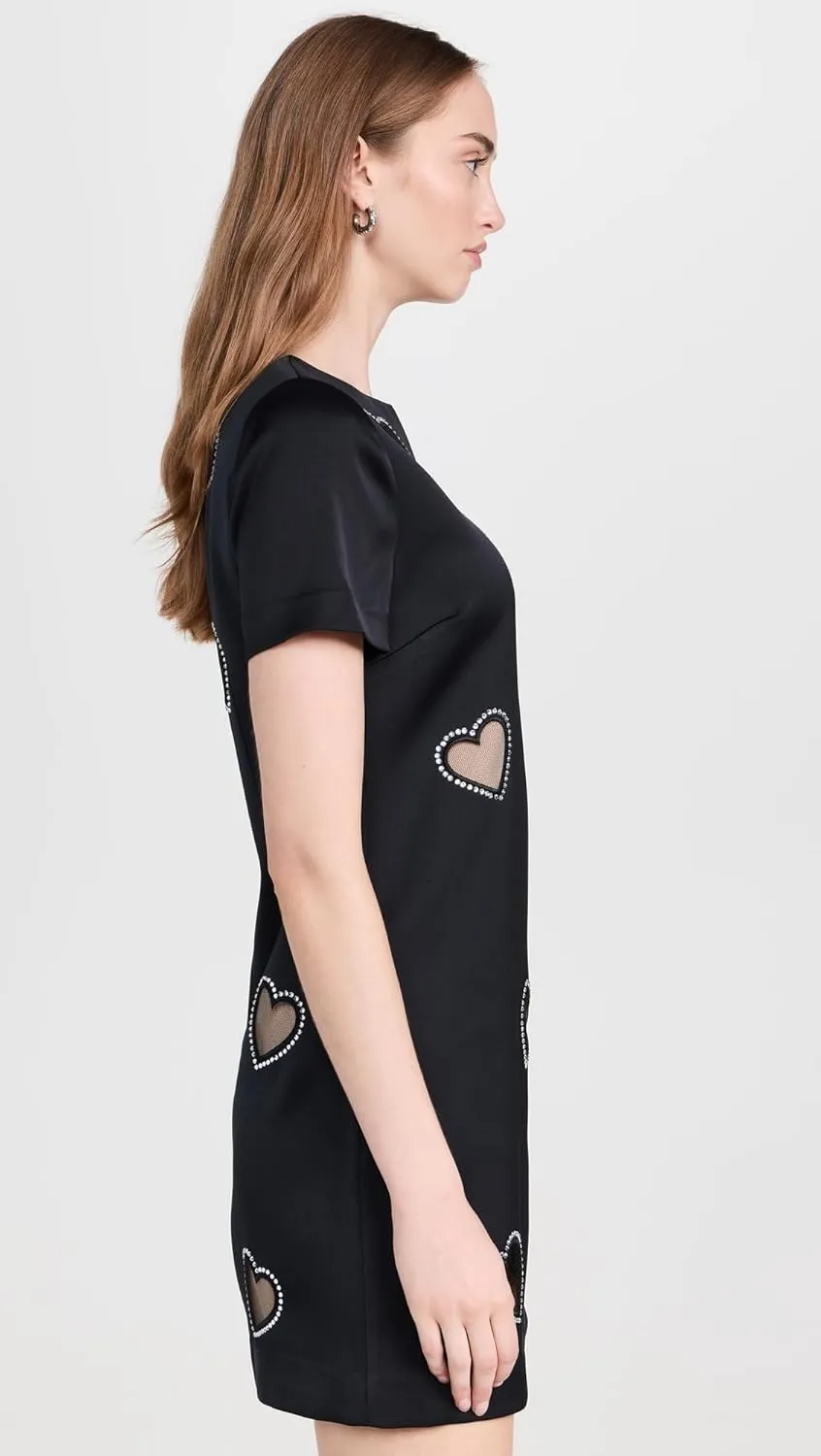 alice   olivia Women's Clyde Embellished Cap Sleeve Shift Dress