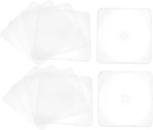 Alipis 10pcs CD Dvd Storage Cases Disc Protectors for Travel Easy to Open Scratch Resistant Lightweight Design for Organizing and Safeguarding Your Media