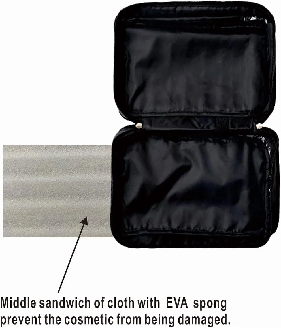 All-Purpose Household Travel Organizer Accessory Toiletry Cosmetics Makeup Hanging Shaving kit Bag-Black
