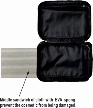 All-Purpose Household Travel Organizer Accessory Toiletry Cosmetics Makeup Hanging Shaving kit Bag-Black