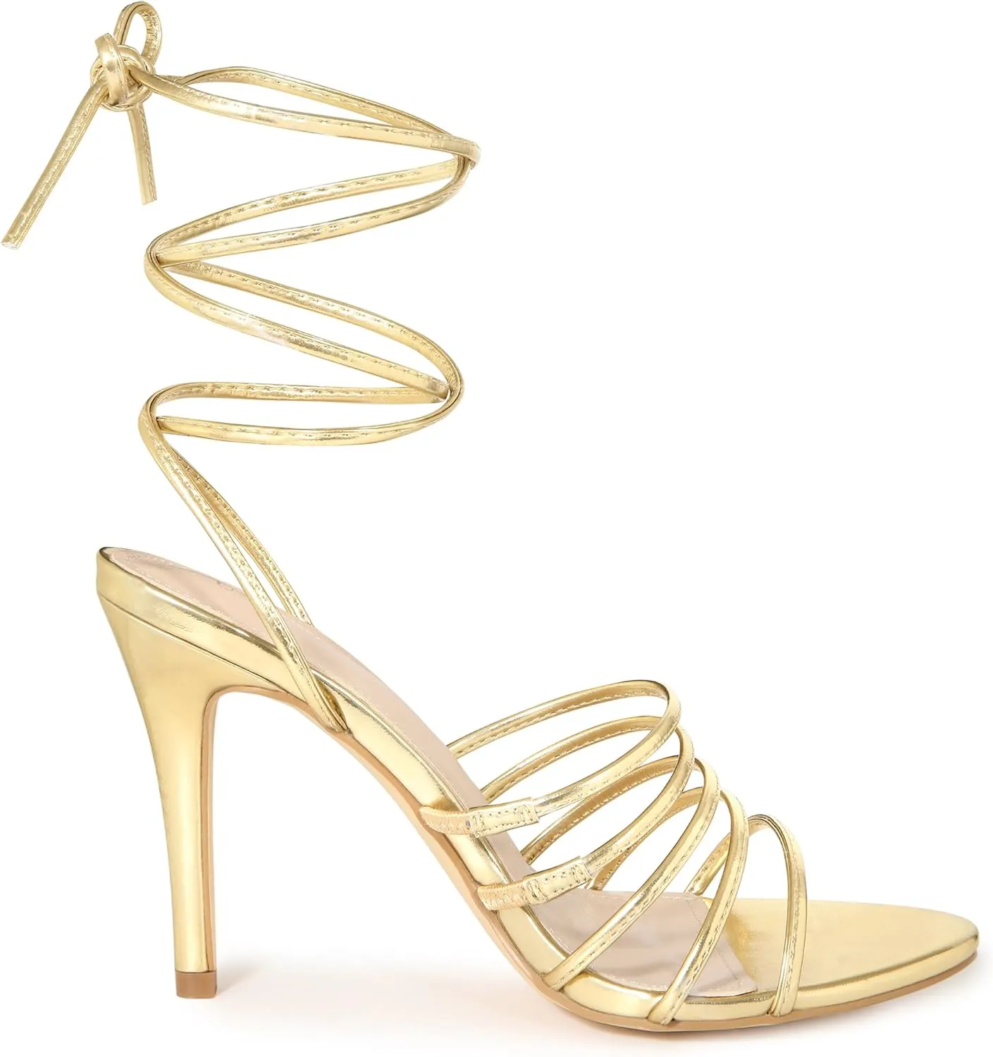 Allegra K Women's Lace Up Strappy Stiletto High Heel Sandals