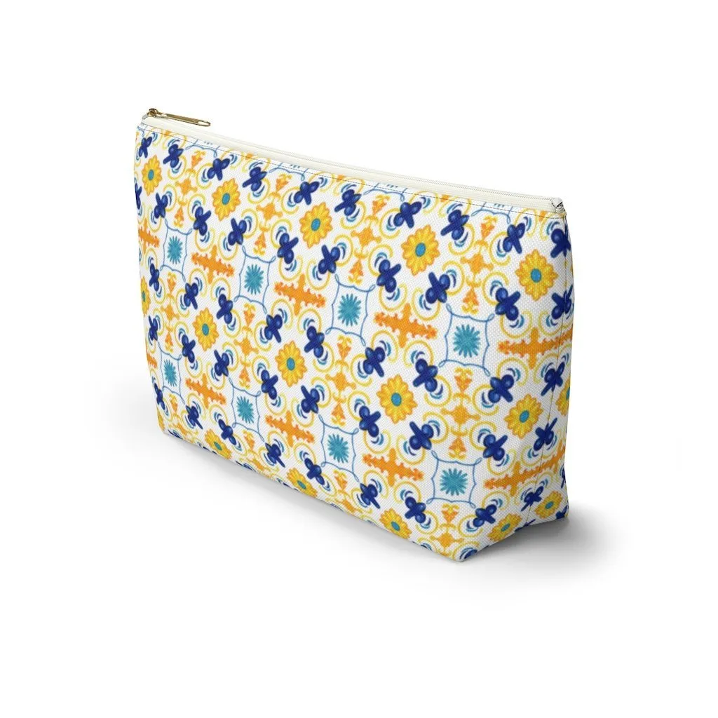 Amalfitana Tiles Accessory Pouch w T-bottom