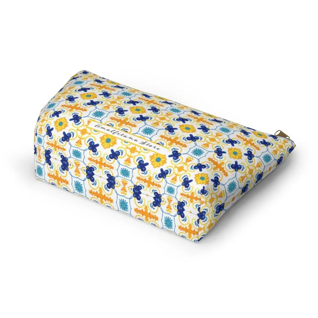 Amalfitana Tiles Accessory Pouch w T-bottom